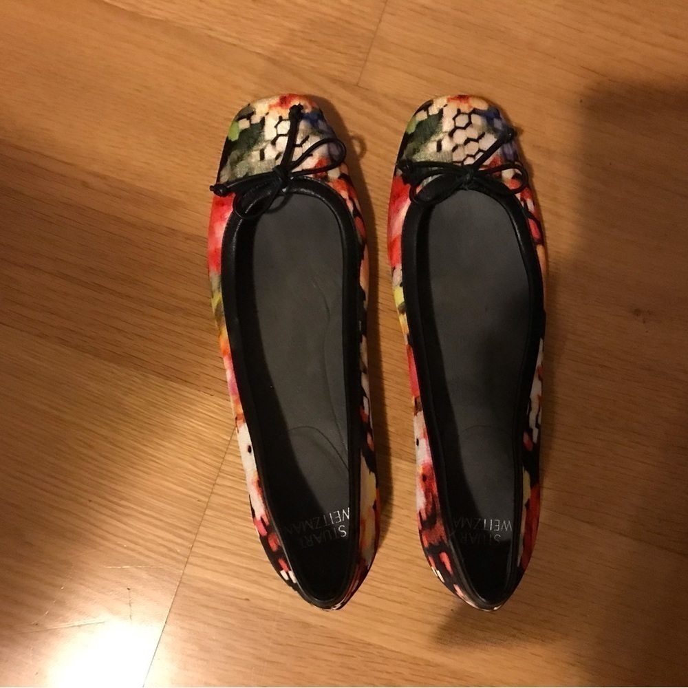 Stuart Weizmann Ballet Floral Flats